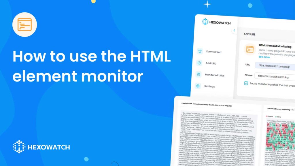 how to use the HTML element monitor