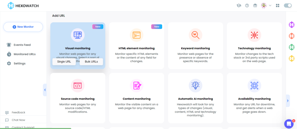 Hexowatch visual monitoring