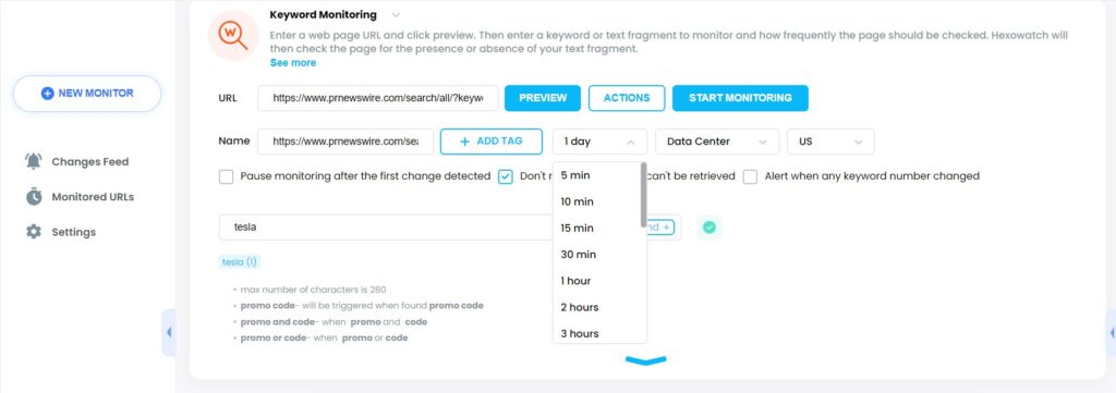 customize pr monitoring