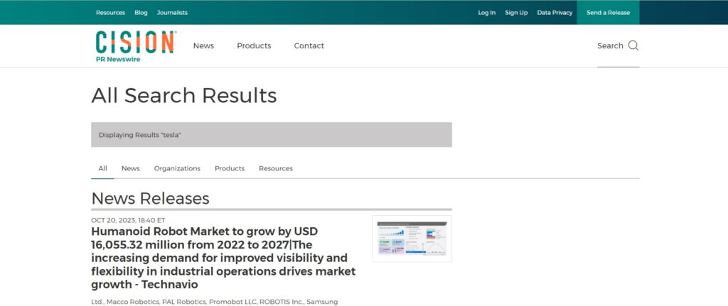 PR Newswire keyword monitoring